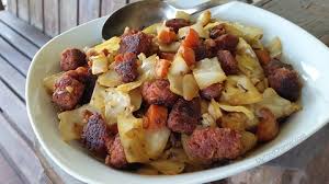 (if starting with new cooking liquid, combine the chicken broth, water, chopped carrots, celery, and onion in a large pot and bring to a boil.) Corned Beef Cabbage Recipe With Canned Corned Beef Myfoodchannel
