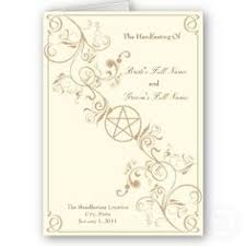Handfasting Card Celtic Wedding Invitations Handfasting Pagan Wedding