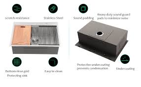 Workstation drop sink, ledges on the front and back provide a track,the track provides us with more space to use. Kitchen Sink Drop In Lordear 28x22 Drop In Topmount 16 Gauge Stainless Steel Single Bowl Ledge Workstation Kitchen Sink Basin Amazon Com