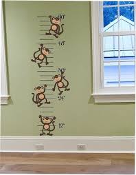 Silly Monkeys Growth Chart Vinyl Wall Decal Made In Usa