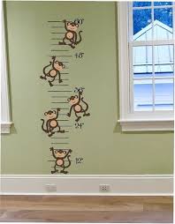 silly monkeys growth chart vinyl wall decal made in usa