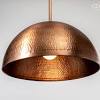 Copper saucer hanging pendant light 9 1/4 diameter. 3
