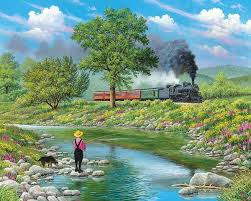 Around The Bend C John Sloane Modern Landscape Painting Country Art Oil Painting Landscape