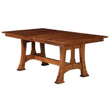 Cambridge Trestle Extension Table Trestle Dining Tables Amish Furniture Dining Table