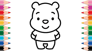 Draw the other details on the face and the body. Funniest Kid Drawings Winnie The Pooh Novocom Top