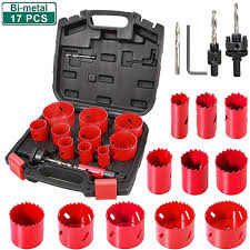 Scie Cloche Bi Metal Hychika 17 Pcs Coffret De Scie Trepan Avec 11pcs Lames De Scie 19 68 Mm Profondeur De Coupe 40 Mm Par En 2020 Scie Cloche Panneau Pvc Scie Trepan