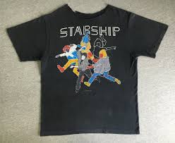 STARSHIP Shirt 1985 Vintage 80s Knee Deep in the Hoopla Tour Tshirt Rock  Band Dance Music Jefferson Airplane Black - Etsy