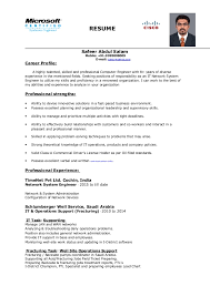 network system engineer, resume