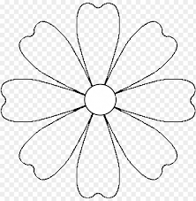 If you chose the blank template, draw your own flower petal shape in the section indicated in the template. Icture Freeuse Download Flower Daisy Template Big 8 Flower Petal Template Png Image With Transparent Background Toppng