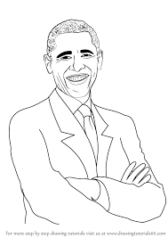 Learn How To Draw Barack Obama (Politicians) Step By Step : Drawing  Tutorials