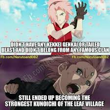 She Only Made It So Far Due To Being On Team 7 Originly I Doubt She Was Suppose To Become Such Being Trained Naruto Shippuden Anime Naruto Facts Naruto Funny