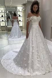 Gorgeous Off The Shoulder Strapless Applique Ball Gown Wedding Dress Bridal Dresses Lace Cheap Wedding Dress Wedding Dresses Lace