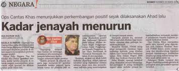 Timbalan perdana menteri, datuk seri ahmad jelasnya, hanya 0.4 peratus daripada 17,500 banduan yang dibebaskan secara parol sejak 2008 terlibat dengan pengulangan jenayah di seluruh negara. 22 Ogos 2013 Kadar Jenayah Menurun