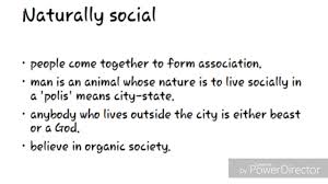 Man Is By Nature A Political Animal Youtube
