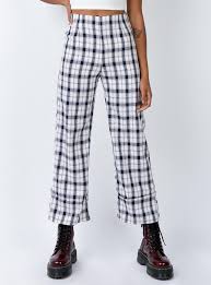 Euros Pants Black White Pants Black Pants Gingham Fashion