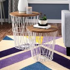 Shop the latest styles & collections. Wrought Studio Mcgonigal 2 Piece Nesting Tables Nesting Tables Metal End Tables End Table Sets