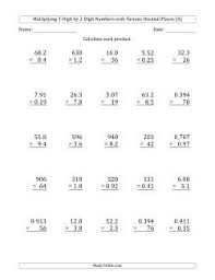 The way of denoting numbers in the decimal system is often referred to as decimal notation. Decimals Worksheets