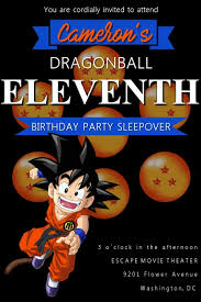 Dragonball z small napkins $9.99. Dragonball Z Birthday Invitation Postermywall