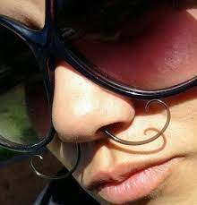 Septum jewelry is a great way to showcase your personality. Rollie Finger Mustache Septum Mustache Septum Jewelry 14g Septum Mustache Septum Jewelry Face Piercings