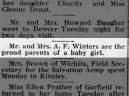 May 31, 2021 · comment posted by garfield brown, at 11:23 1 jun garfield brown. Dorothy Winters The Kinsley Graphic Kinsley Kansas 24 August 1922 On Newspapers Com Winters Kinsley Proud Parents