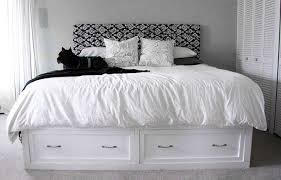 Diy bed plans, cut list and video included. Classic Storage Bed King Ana White