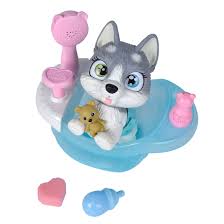Pamper Petz Dog In Bath Toy Figure Thimble Toys