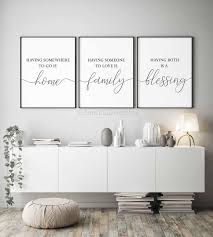 Home Sign Home Decor Family Wall Decor Set Of 3 Prints Living Room Decor Wall Art Printable Wall Art Living Room Art Having Somewhere To Go In 2020 Serenity Prayer Wall Art Christian Decor Bible Verse Wall Art