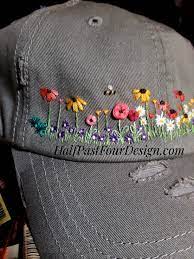 Flowers On Your Head Embroidered Hat Hand Embroidered Jewelry Hat Embroidery Embroidery Caps