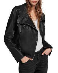 Allsaints Bales Leather Biker Jacket Clothes Biker Jacket Jackets For Women