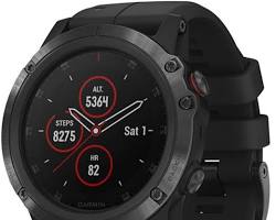 Image of Garmin Fenix 5X Sapphire watch highlighting the heart rate monitor