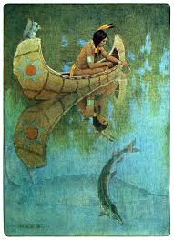 Take My Bait O King Of Fishes Maria Louise Illustration Amerindienne Art Amerindien Illustration Vintage