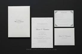 Vinas Invitation White Emboss Embossed Invitation Emboss Sydney Wedding Australian Wedding Simple Wedding Invitation Any Undangan Bahasa Inggris Bahasa