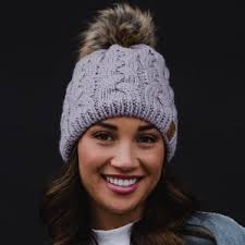 Lavender Gray Grey Winter Hat
