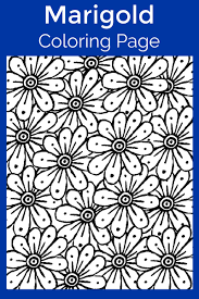 Print marigold coloring page (color). Free Printable Marigold Coloring Page Mama Likes This