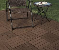 Brown 10 Piece Faux Wood Interlocking Deck Patio Tile Set 35 00 Renovate Your Outdoor Space With These Wonderf In 2020 Patio Tiles Patio Flooring Wood Deck Patio