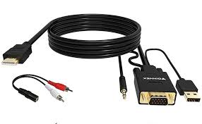 How to connect an old laptop that has vga video output to a tv or a monitor that only has hdmi input? Vga Auf Hdmi 3m Adapter Kabel Foinnex Aktiv Vga Auf Hdmi Stecker Converter Cordon Fur Laptop Mit Vga Ausgang Zu Projektor Mit Hdmi In Hd 1080p Amazon De Elektronik Foto