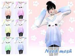 But we tried to make a mix of love for sims and anime together. Luas Sims Cute Sweatshirt Mesh Needed Sims 4 Anime Sims 4 Mods Clothes Sims Mods