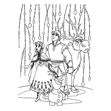 These printable frozen 2 coloring. Anna Kristoff En Sven Coloring Pages For Kids