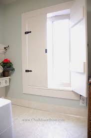Diy Shutter Chalkboard Blue Front Room Big Windows Trim And Shutter Indoor Shutters Diy Shutters Interior Windows