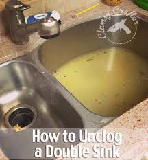 how to unclog a double sink clumsy