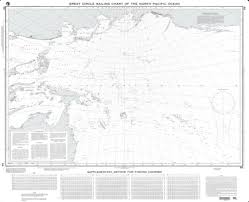 Great Circle Sailing Chart Of The North Pacific Ocean Nga