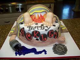 Firefighter Baby Rump Cake Baby Shower Firefighter Baby Firefighter Baby Showers Baby Shower Cakes