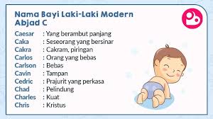 Gabungan nama2 indah & unik untuk lelaki. 500 Nama Bayi Laki Laki Modern Ruangbunda