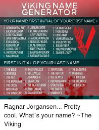 Viking Name Generator Your Name First Initial Of Your First Name A Asmundiaslaug J Jorgen Jytte S Sigurdasiggy B Bjorn Viking Names Name Generator Vikings