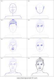 How to draw a realistic unicorn step by step. How To Draw Female Face With Neck Printable Step By Step Drawing Sheet Drawingtutorials101 Com