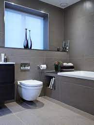 Common characteristics in modern bathroom designs include minimal use of color sticking to neutrals black and white and then adding an accent element. Modern Grey Bathroom Decor Ideas Modern Bathroom Grey Bathroom Minimalist Bathroom Best Bathroom Designs Bathroom Inspiration Decor Gray Bathroom Decor