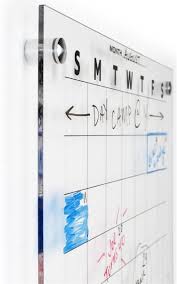 48 X 36 Write On Board Wall Mount Dry Erase Monthly Calendar Acrylic Clear Dry Erase Calendar Clear Dry Erase Board Dry Erase