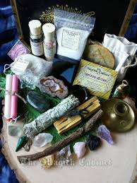 New 10 17 16 Complete Altar Kit Witches Altar Kit Gift Set Smoke Clearing Crystals Pagan Wiccan Clearing Ritual Kit Witches Altar Wicca Herbs Altar
