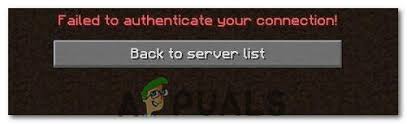 The problem is that i keep getting this authentication servers are down. How To Fix Failed To Authenticate Your Connection Error In Minecraft Appuals Com