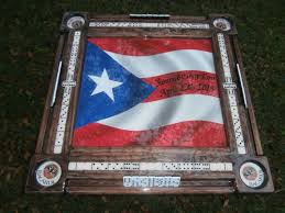 Domino Tables By Art With Puerto Rican Flag And Your Name Domino Table